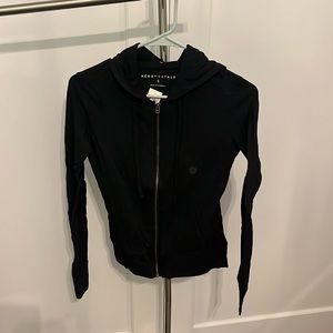 AÉROPOSTALE Black Long Sleeve Zipper Hoodie